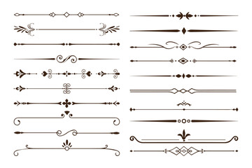 Wall Mural - vintage decorative lines collection