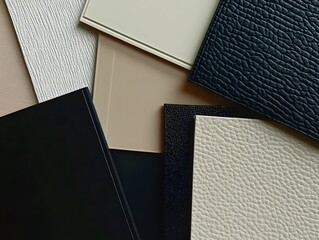 Poster - A sophisticated, minimalist cover design that conveys elegance and modernity through pure forms and textures. The surfaces are smooth and uncluttered, featuring a harmonious blend of soft neutrals or 
