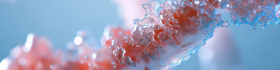Poster - Abstract Image of a Translucent, Coral-Colored Structure