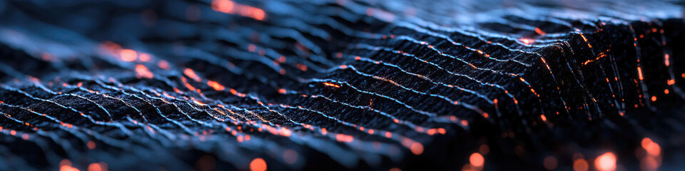 Poster - Abstract Image of Textured Surface with Glowing Accents