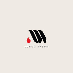 Fototapete - Initial modern letter AW, WA or AW logo icon design template vector, Initial Based Alphabet Icon Logo in Editable Vector Format