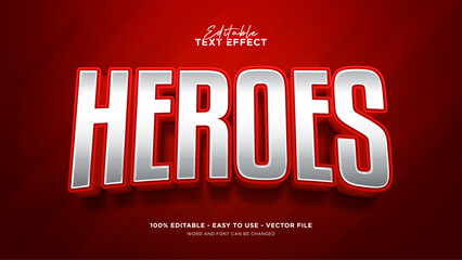 Aufkleber - Editable super heroes 3d text effect, movie text style effect