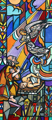 Wall Mural - Sacrifice of Isaac, sketch for a stained glass window in the parish church of Saints Peter and Paul in Velika Gorica, Croatia