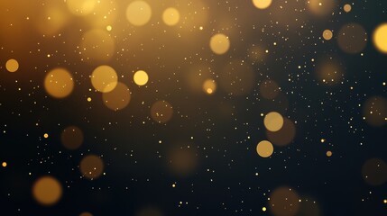 Poster - Glowing Golden Bokeh Effects with Sparkling Dust in Soft Focus