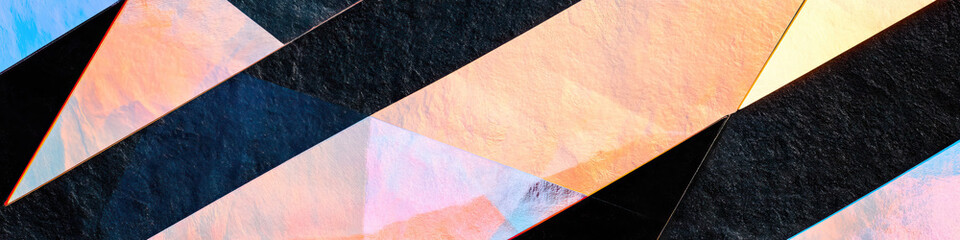 Poster - Abstract Composition of Intersecting Colored Planes