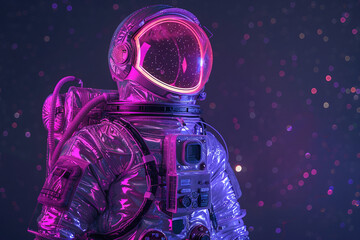 Poster - spacesuit helmet displays a modern, high-tech generative ai