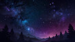 © arief - A mesmerizing abstract illustration of a starry night sky, featuring glowing stars of varying sizes scattered across a gradient of deep blue and purple hues, with soft swirls of cosmic light