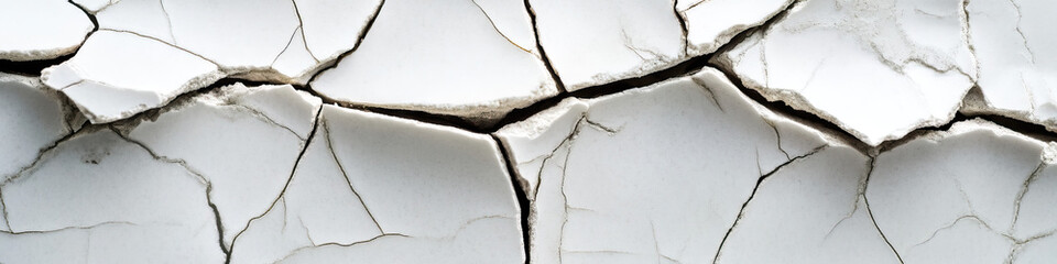 Wall Mural - Cracked White Surface Detail