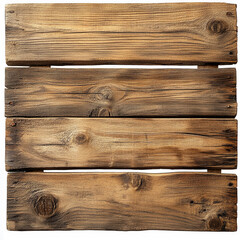 Poster - Rustic wooden planks with natural textures and knots