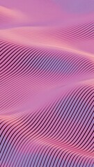 Poster - Abstract Flowing Pink and Purple 3D Waves