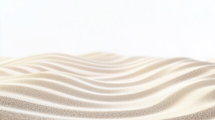 Fototapete - Smooth, rippling sand surface forms a mesmerizing wavy pattern, evoking the tranquility of a desert landscape or the gentle caress of water on a beach