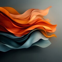 Poster - Captivating abstract backdrop featuring undulating prismatic waves with a hypnotic otherworldly allure  Surreal and visionary digital art with a shimmering