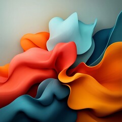 Poster - Mesmerizing Chromatic Distortions A Captivating Abstract Background Design Featuring Flowing Iridescent Shapes Undulating Patterns of Vibrant Hues and a Dreamlike Ambiance