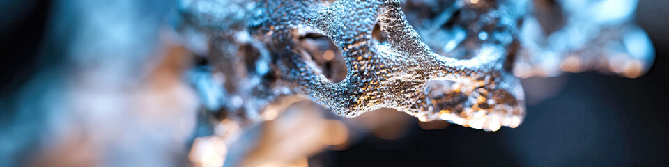 Poster - Close-up of a Porous Metallic Structure