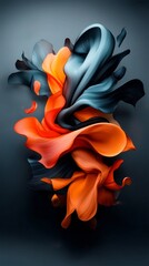 Poster - mesmerizing iridescent shape in a mystical ethereal composition of hypnotic patterns and captivating