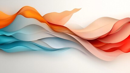 Poster - Mesmerizing Wavy Iridescent Abstract Digital Art Background Design with Shimmering Dreamlike Ethereal Textures  Fluid dynamic