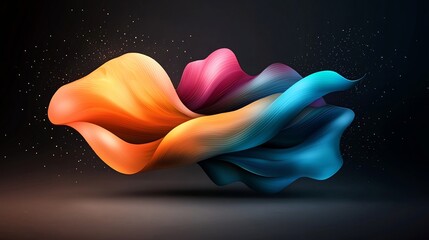 Poster - Mesmerizing Iridescent Waves   Captivating Holographic Futuristic Background Design with Glowing Luminous Colors Prismatic Shimmering Texture and Cinematic Lighting  An Otherworldly