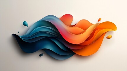 Poster - mesmerizing wavy iridescent abstract background design with vibrant color gradients intricate geomet