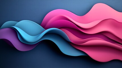 Poster - Shimmering iridescent wavy abstract background design with a surreal dreamlike and mesmerizing Flowing fluid movements create a dynamic organic and ethereal visual experience