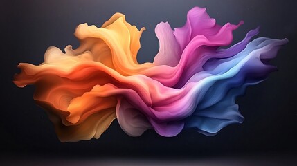 Poster - Mesmerizing kaleidoscopic swirl of vibrant iridescent colors in a surreal cosmic dreamscape with undulating abstract shapes and a hypnotic psychedelic Digital art with a dynamic