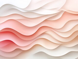 Poster - Graceful abstract gradient design featuring soothing pastel pink to beige tones delicate textured overlay and a contemporary minimalist aesthetic