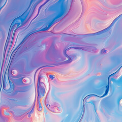 Poster - Abstract pastel fluid art with swirls of pink, blue, and purple tones