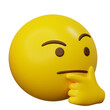 © Cangbacang - 3d Emoticon Thinking Yellow Ball Emoticon Emoji or Smiley