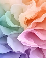 Poster - Pastel Gradient Canvas with Intricate Textured Overlay and Minimalist Abstract Design   A harmonious and serene digital artwork featuring a clean