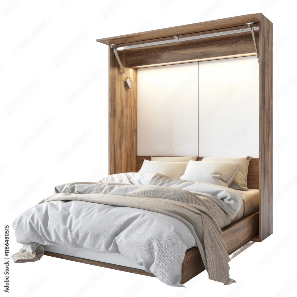View of Modern Murphy Bed Design Featuring Clean Lines and a transparent ...