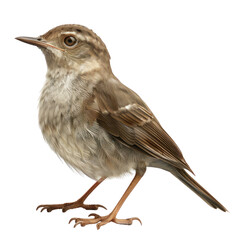 Wall Mural - Isolated Photorealistic Image of a Nightingale Bird on a Clean transparent background.