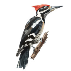 Wall Mural - Detailed Illustration of a Woodpecker on a Clean transparent background for Various Creative Uses