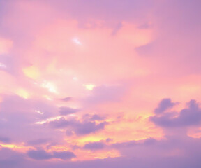 Wall Mural - pink sky and clouds background