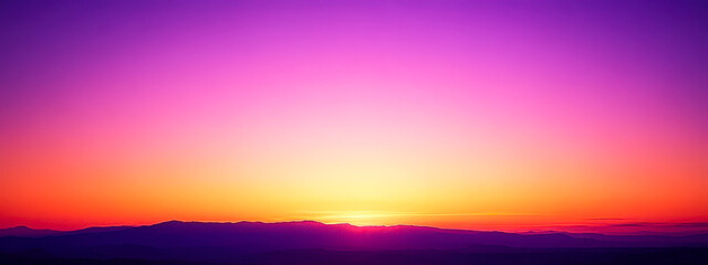 Wall Mural - A beautiful sunset with a purple sky and a pink horizon