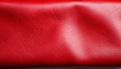 Wall Mural - shiny red leather texture isolated on white background