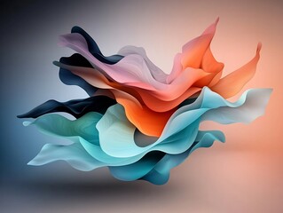 Poster - Ethereal Bioluminescent Swirls A Captivating Psychedelic Digital Painting Featuring Mesmerizing Iridescent Shapes and Shimmering Motifs in a Surreal Imaginative and Visually Striking Style