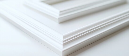 Poster - Minimalist white picture frame designed for modern decor ideal for showcasing artwork or photographs in contemporary settings