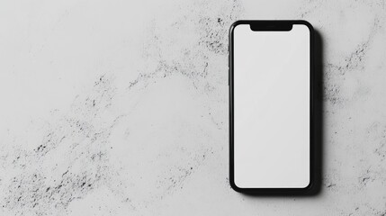 Poster - Blank Smartphone Mockup on Textured Surface for Social Media Presentation and Design Templates in Monochrome Style