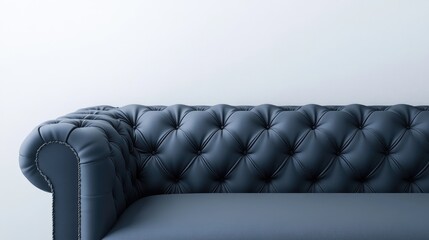Poster - Chesterfield Sofa Texture 3D Render on Minimalist White Background for Elegant Interior Design Concepts