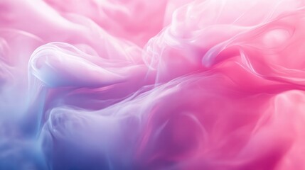 Poster - Fluid Soft Abstract Pastel Background with Gradient Shades of Pink and Blue for Design and Creative Projects