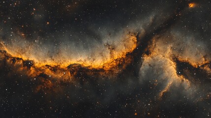 Poster - Nebula and Stardust in Deep Space Cosmic Background with Glowing Elements and Starry Night Effects
