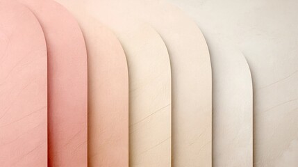 Poster - Elegant pastel gradient background transitioning harmoniously from soft pink to warm beige with a subtle textured overlay and a minimalist contemporary aesthetic