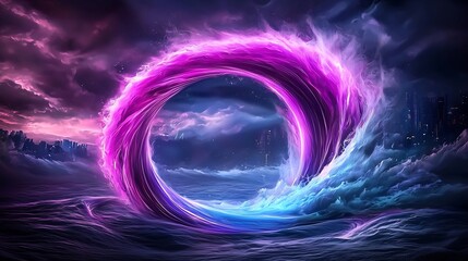 Poster - Captivating Quantum Energy Field with Radiant Cosmic Plasma and Prismatic Light Refractions   A mesmerizing digital art piece showcasing a dynamic and ethereal energy field