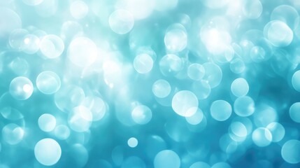 Poster - Natural blue water abstract background featuring soft bokeh highlights creating a vintage and serene oceanic atmosphere for design use.