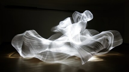 Poster - Dynamic Light Trails in Motion Showcasing Elegant Flow and Movement Through Time Lapse Photography Techniques