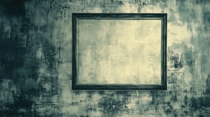 Aufkleber - Textured Vintage Wall With Empty Frame Ideal for Backgrounds and Art Display Projects