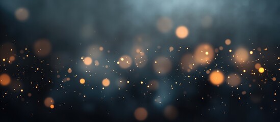 Poster - dark gray abstract background featuring blurred bokeh lights with a gradient texture and ample empty