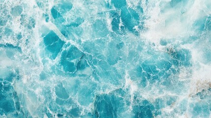Poster - Turquoise Marble Stone Texture Background with Elegant Natural Patterns and Color Variations