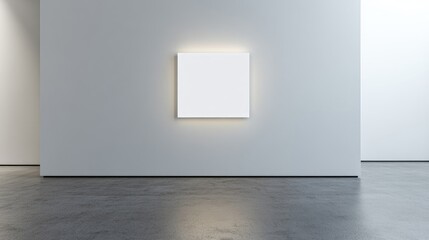 Aufkleber - Minimalist white photo frame on a blank wall creating an elegant display for home decor and art showcase in modern interior design.