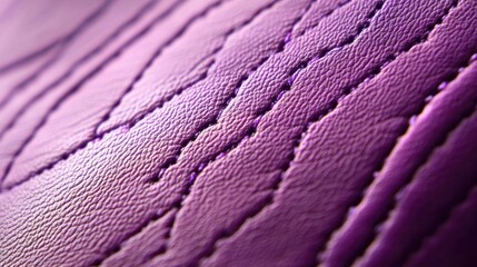 Aufkleber - Vibrant violet leather texture closeup showcasing intricate seams and unique surface details for design and fashion themes