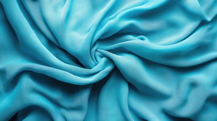 Poster - Vibrant Turquoise Blue Fabric Texture for Fashion and Design Backgrounds